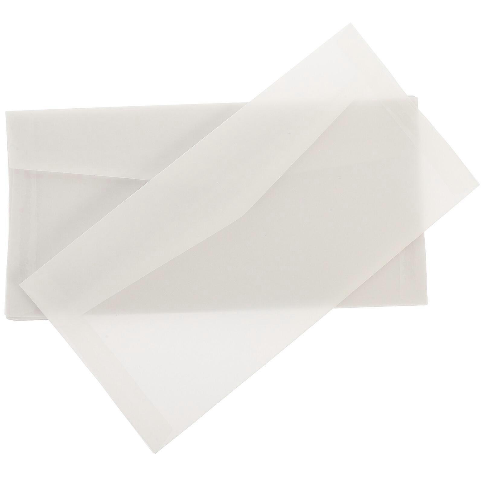 50pcs Translucent Envelops Invitation Envelops Cash Envelops Reusable Envelops