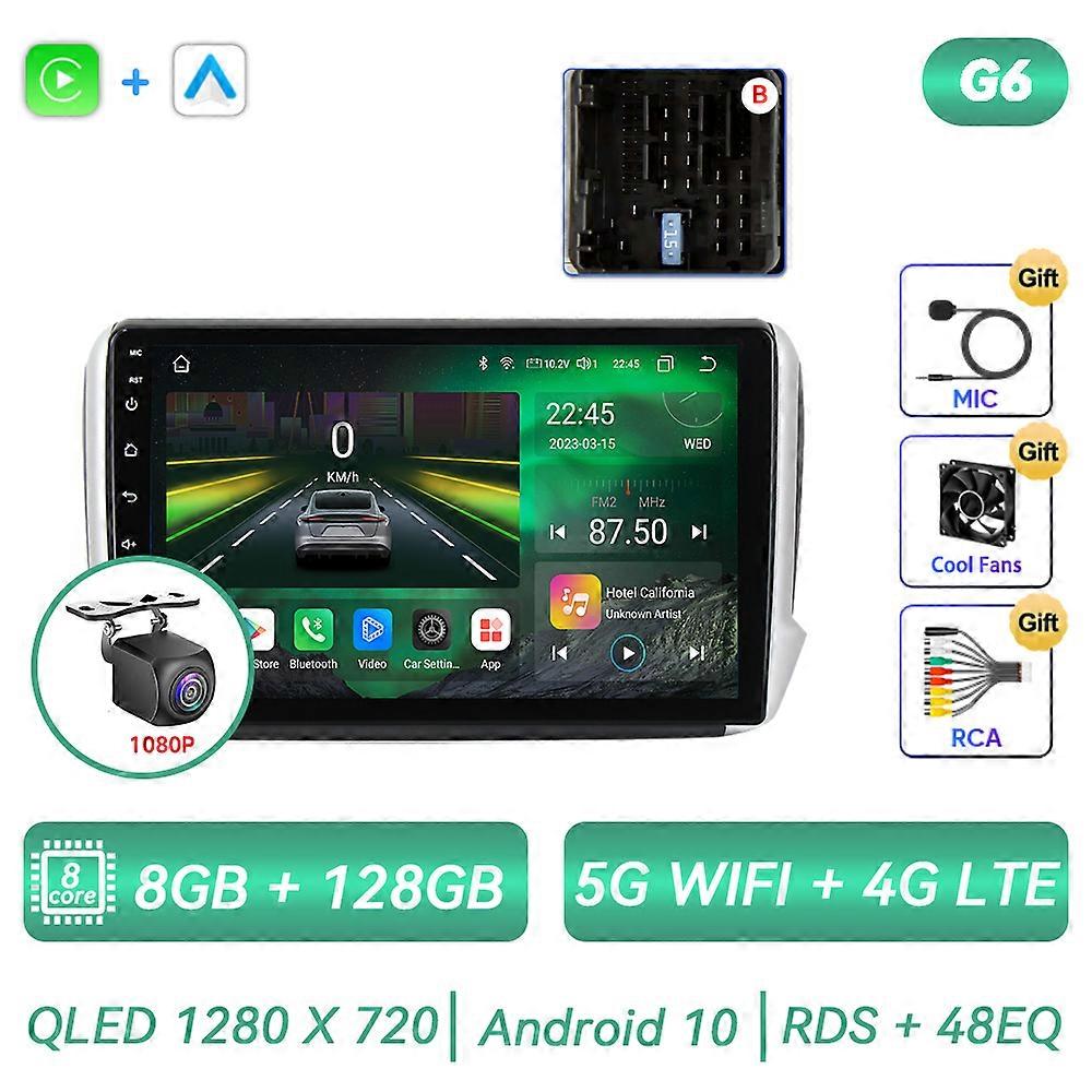 Car Radio Android For Peugeot 2008 208 Series 2012 - 2018 Multimedia Player Navigation GPS Carplay Touch Screen Auto Stereo 2din