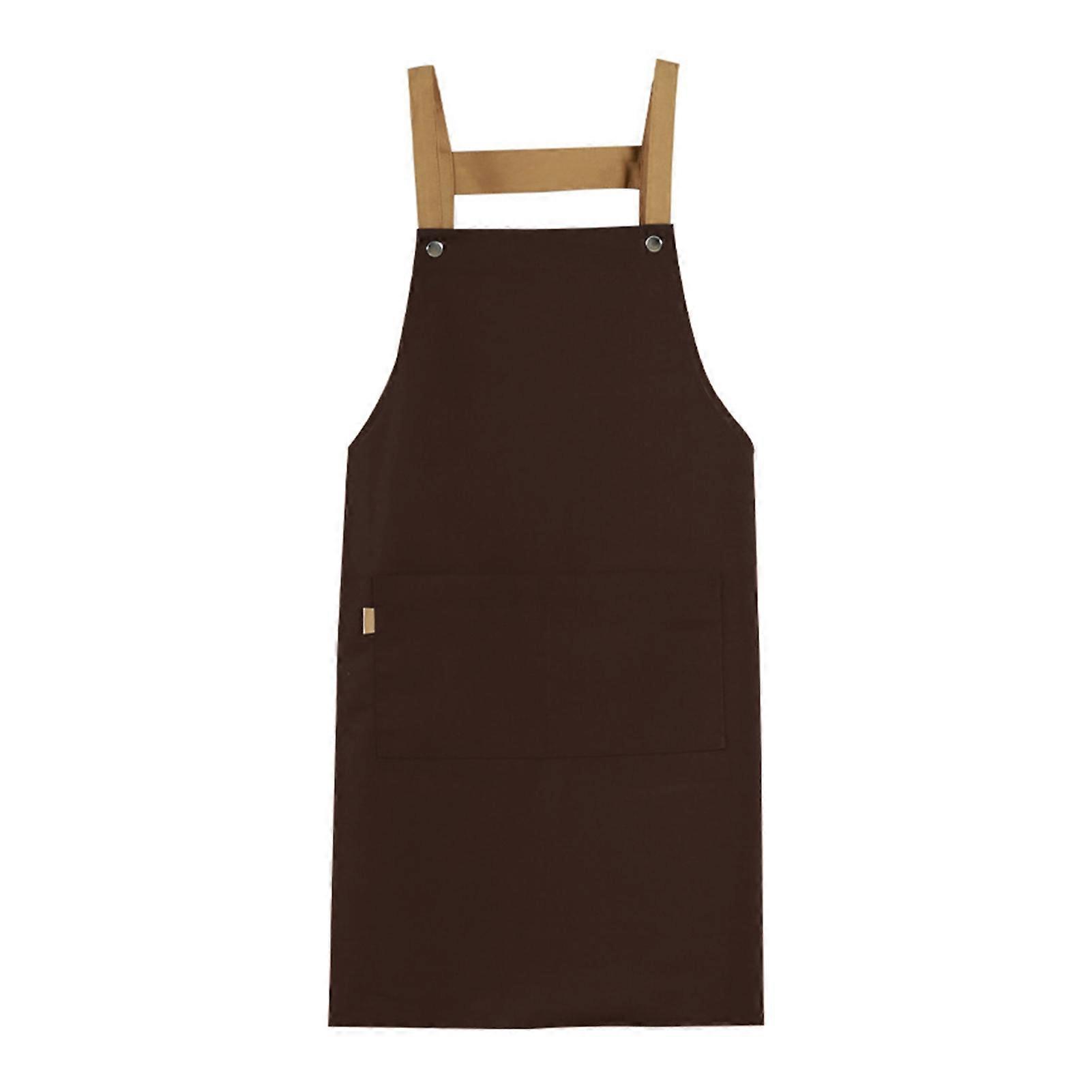 Cooking Apron Adjustable Strap Wear Resistant Fabric Easy-wearing Professional Chef Pockets Apron for Home