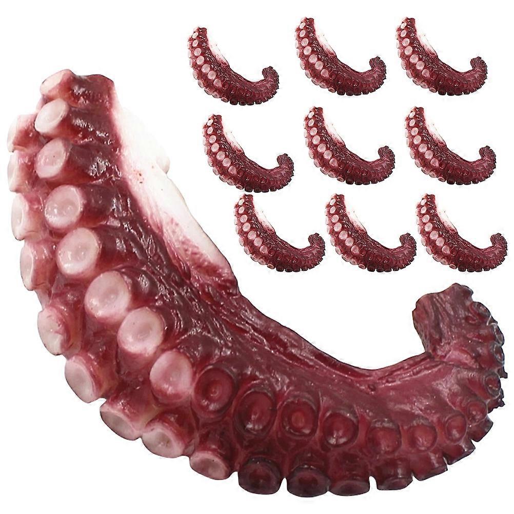 10pcs Artificial Octopus Sample Fake Sea Food Simulation Realistic Octopus Tentacle Model