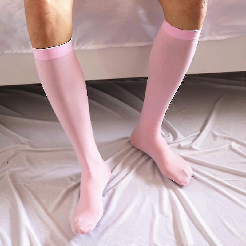 Kompressionsstrømper Strømper Dame Mænd Knæhøj Blød 20-30 MmHg S/m-x/xl-pink