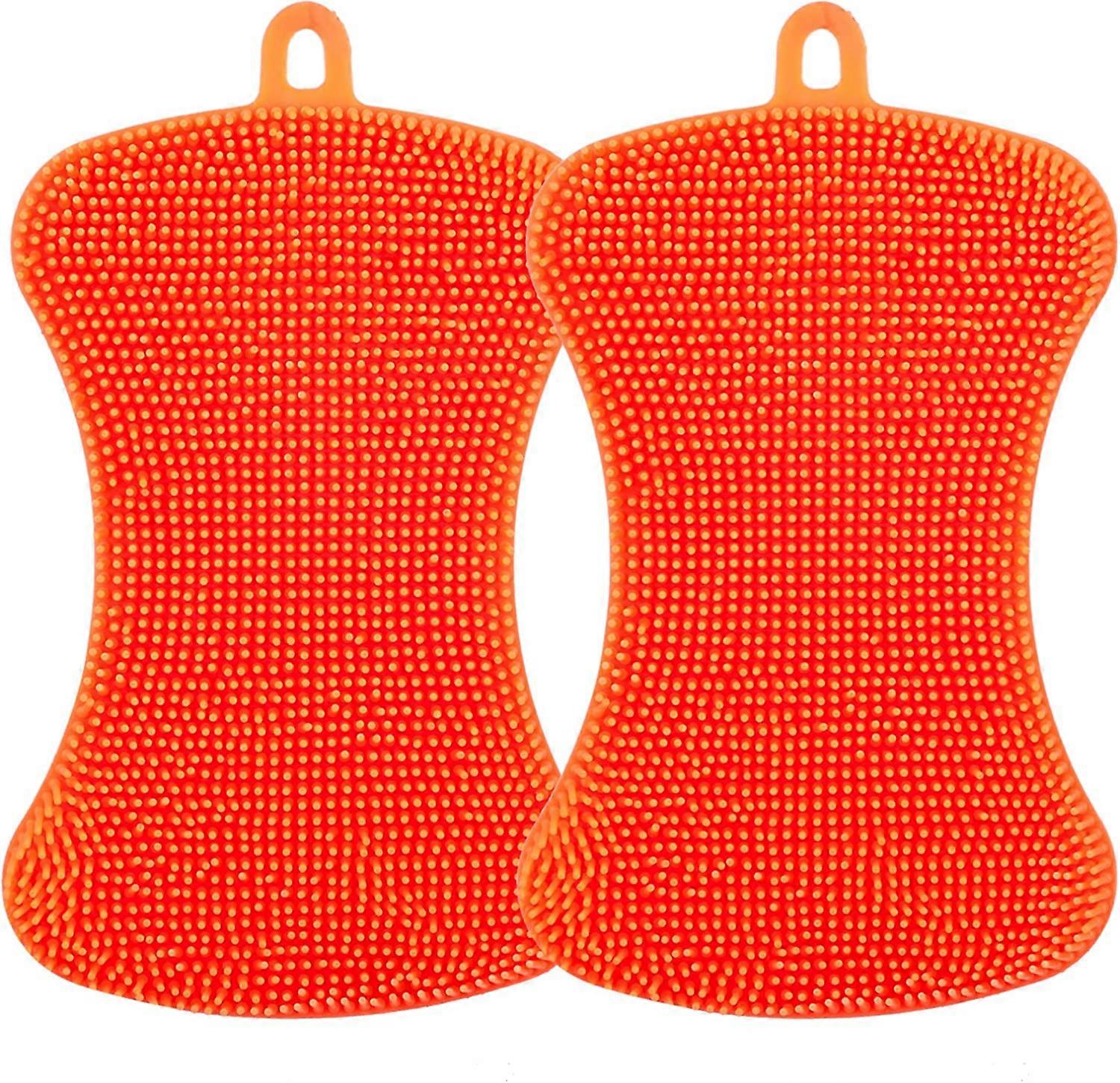 Larger Size Silicone Sponge Kitchen Sponge, Sponges For Dishes Washing Kitchen Gadgets