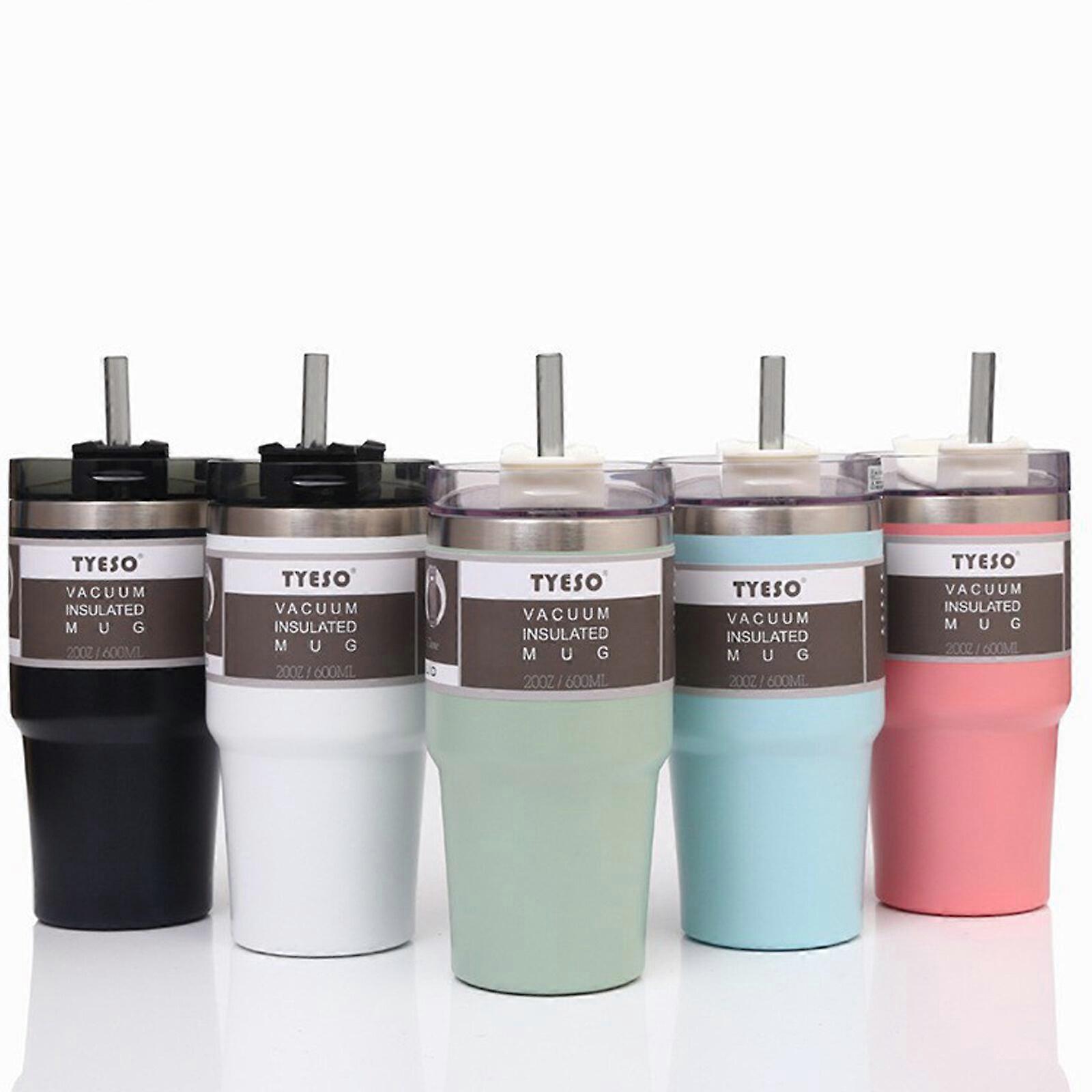 50% Off,Tumbler Straw Lid Insulated Stainless Steel Water Bottle Coffee Mug Macaron insulated cup 20/30oz  fast shipping