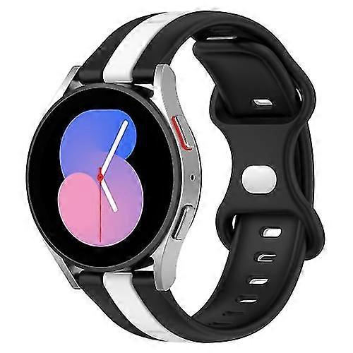 For Garmin Garminmove Style 20mm Butterfly Buckle Two-color Silicone Watch Band MNQV