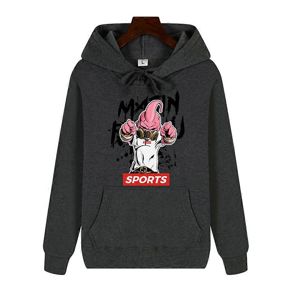 דרגון בול Majin Buu הדפס יצירתי סתיו/חורף נוחות מעובה בגדי ריקוד גברים באיכות גבוהה מזדמנים אופנה קפוצ'ון רחוב חם