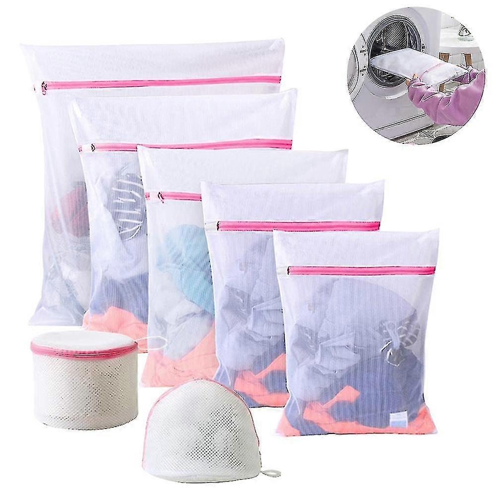 7 piezas Set reutilizable Lar Mesh Laundry Bag, s Bag, ize Bag