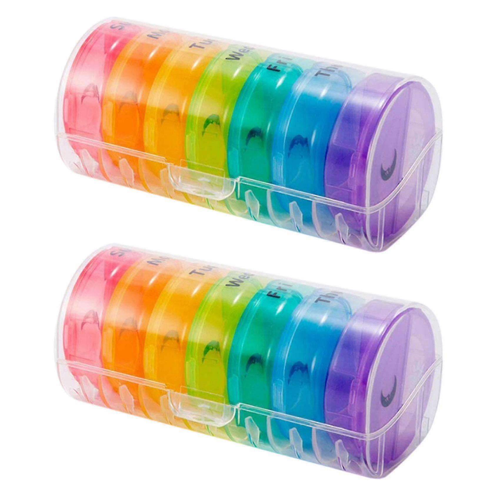 2 Times a Day Weekly AM PM Pill Box