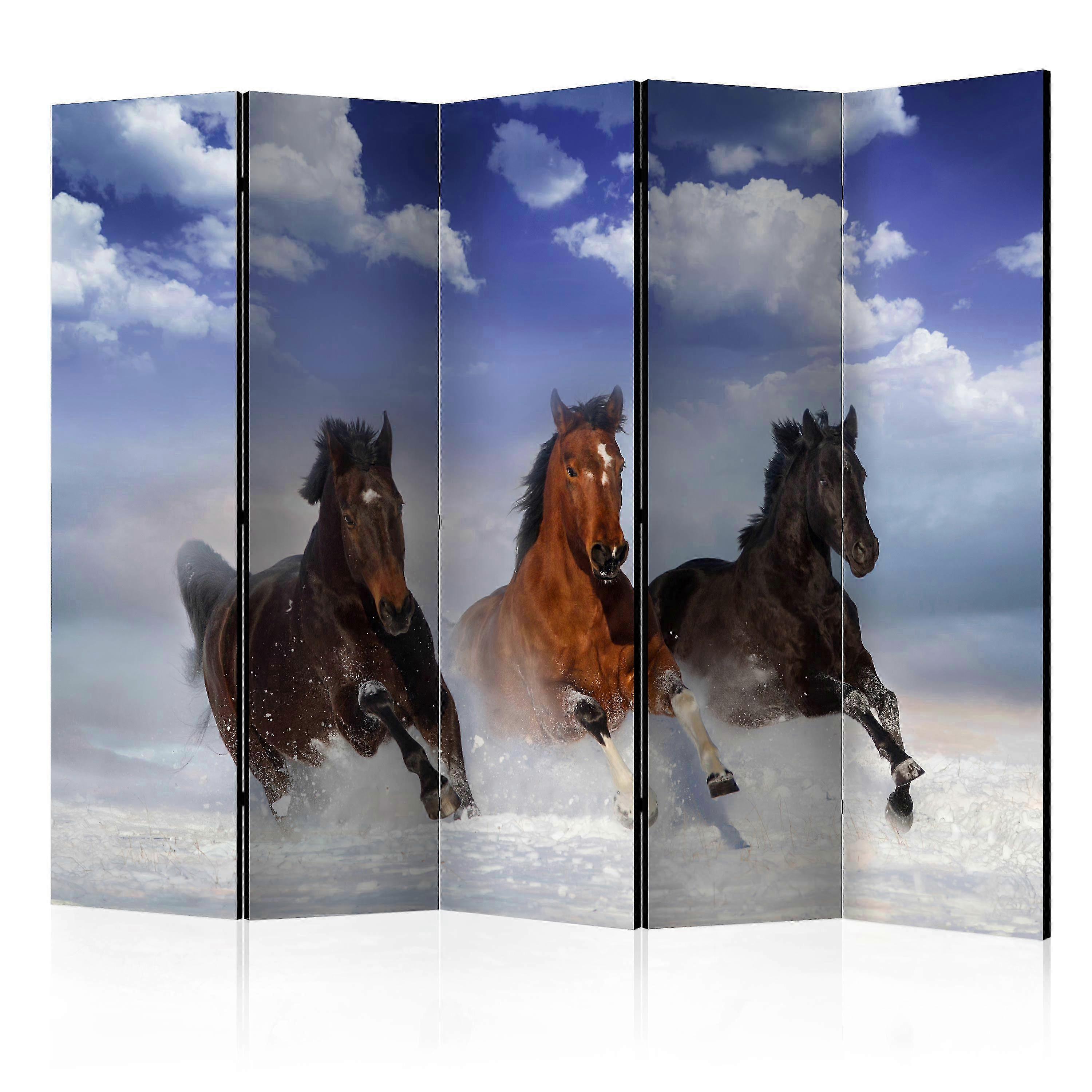 Raumteiler - Pferde im Schnee II