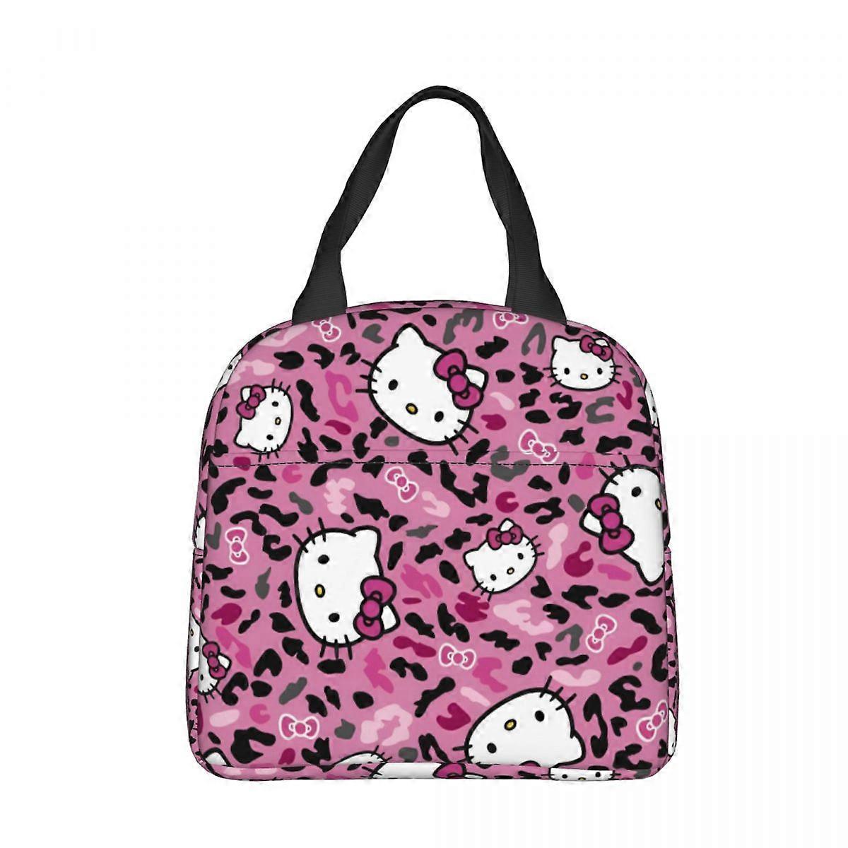 Hello Kitty Κινούμενα σχέδια μονωμένη τσάντα μεσημεριανού γεύματος Μεγάλη επαναχρησιμοποιήσιμη τσάντα ψυγείου Tote κουτί μεσημεριανού γεύματος Σχολικές τσάντες τροφίμων ταξιδιού