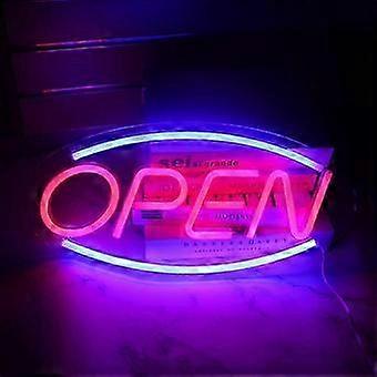 Neon Open Sign for Shop Two Light Modes, Steady Flashing Electronic Illuminated Signs for Shop Wall Glass Window Store