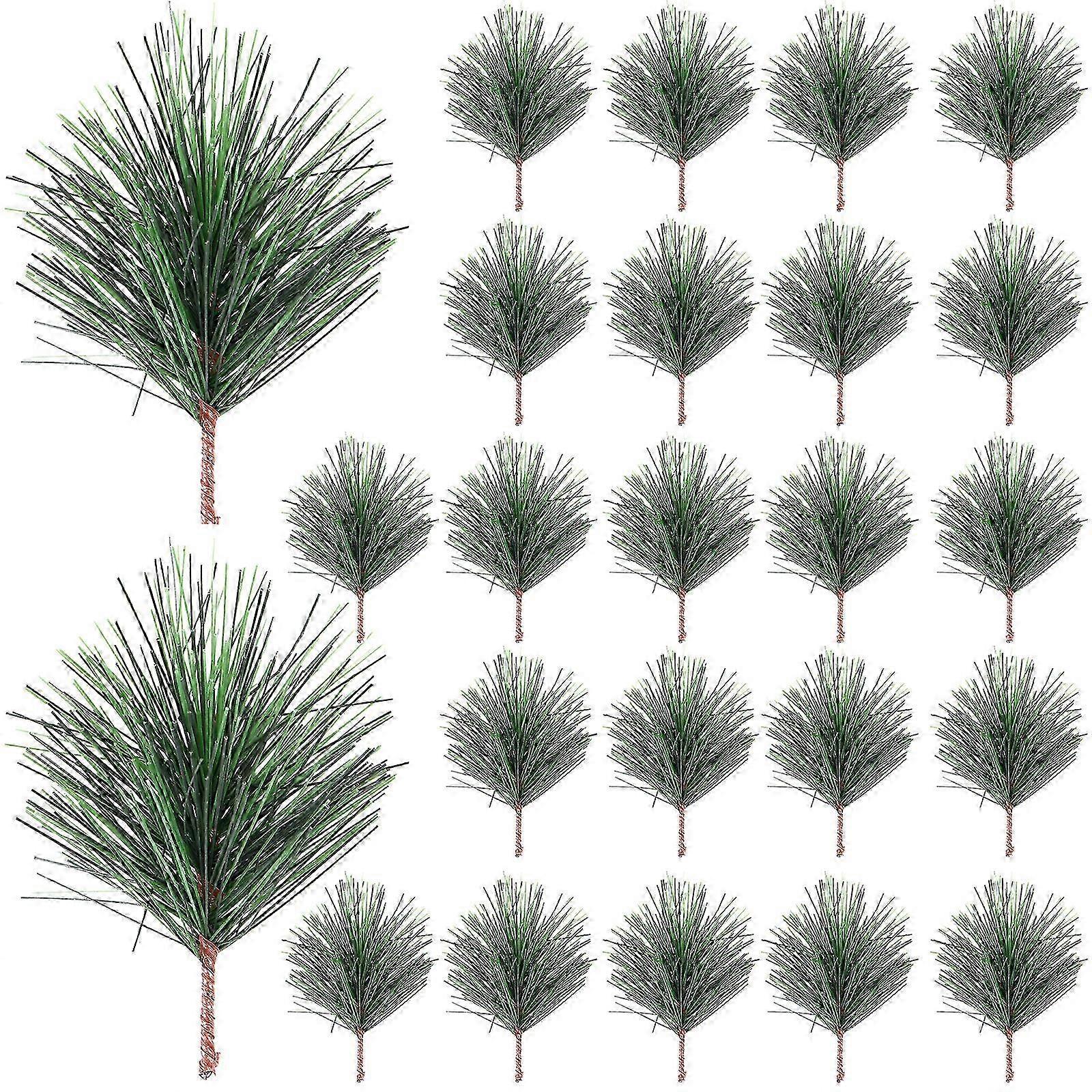 24Pcs Creative Pine Picks Novelty Simulation Christmas Pine Branches Decors