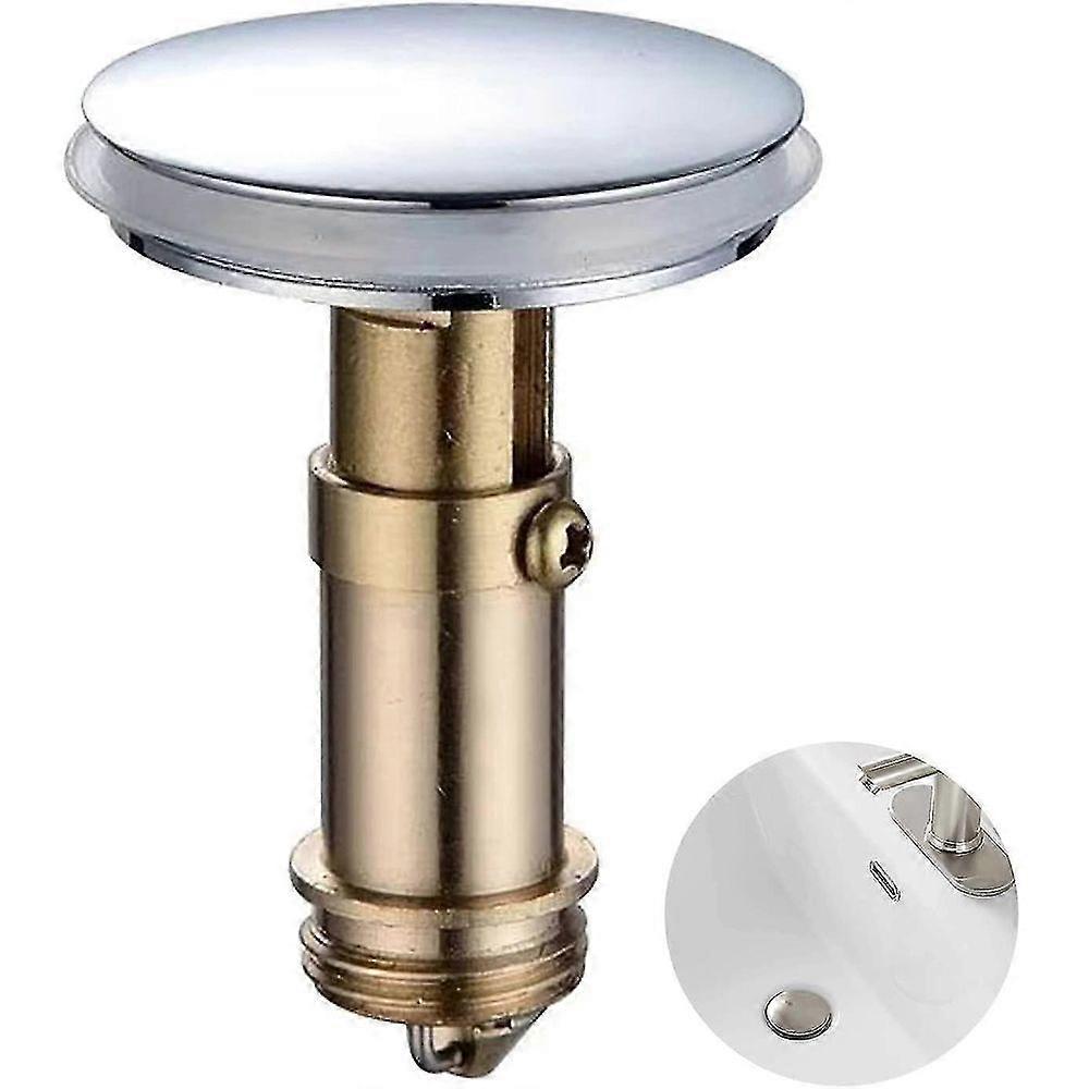 2 stk Baderom Push Pop-up Klikk Clack Plug Stopper, 38mm Vask Avløpsplugg Pop-up Stopper-hs