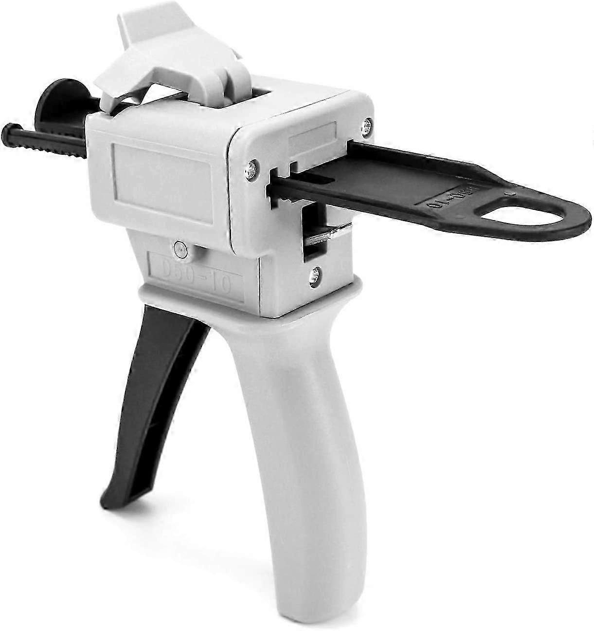 50ml Epoxy Dispenser Gun, Mixing Dispenser Gun for Glue Mixing, 10:1 Ratio, Static Mixing Nozzle