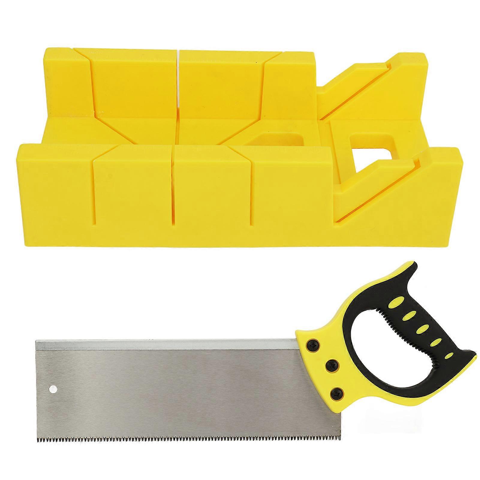 Hand Mitre Saw Woodworking Oblique Guide Tool with Saw Clamping Storage Box for Angle Cutting and Sawing