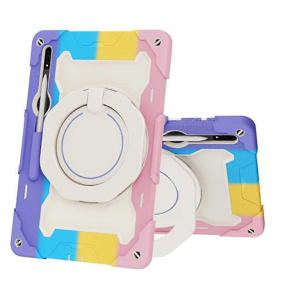 Case for Samsung Galaxy Tab S8 Ultra Case - 3-in-1 Heavy Duty Shockproof Protective Cover with Rotundity Bracket and Shoulder Strap, 14.6" Tablet Case