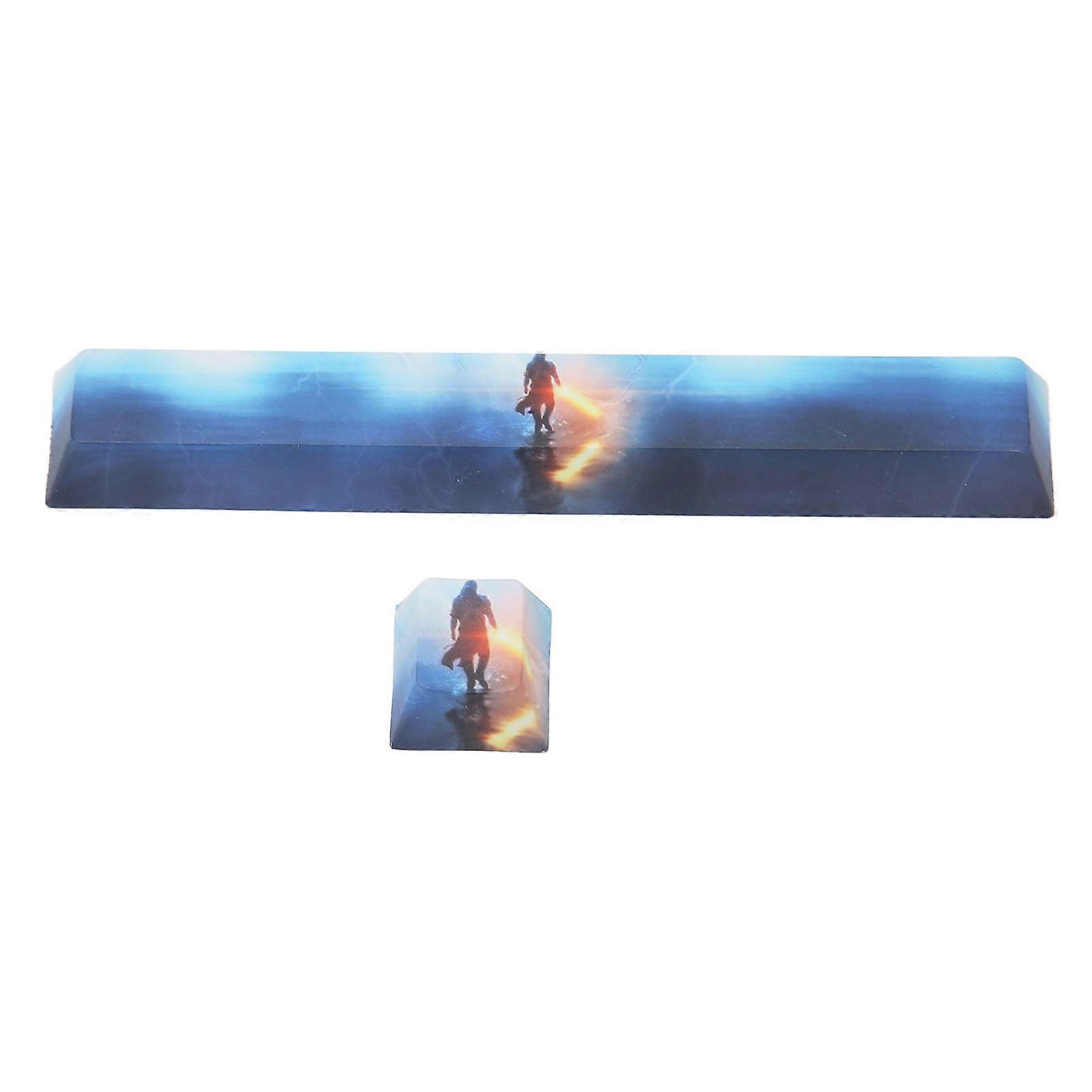 2Pcs Keycaps Spacebar ESC Durable Wear Resistant Matte Fadeless DIY PTB Keycaps for Mechanical DIY Keyboard