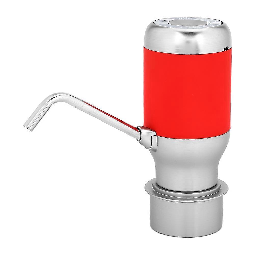 Wireless USB Rechargeable Electric Automatic Drinking Water Bottle Pump Smart Dispenser Red