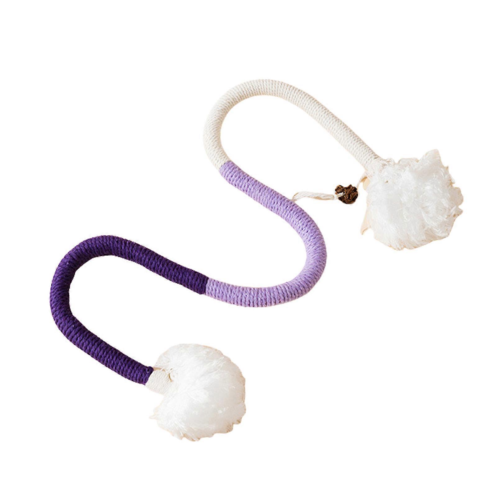 Cotton Rope Stick Toy for Cats Teaser Toy Cats Indoor Entertainment Toy Cats Chewing Chasing Hunting Rope Indoor Cats Supply Purple