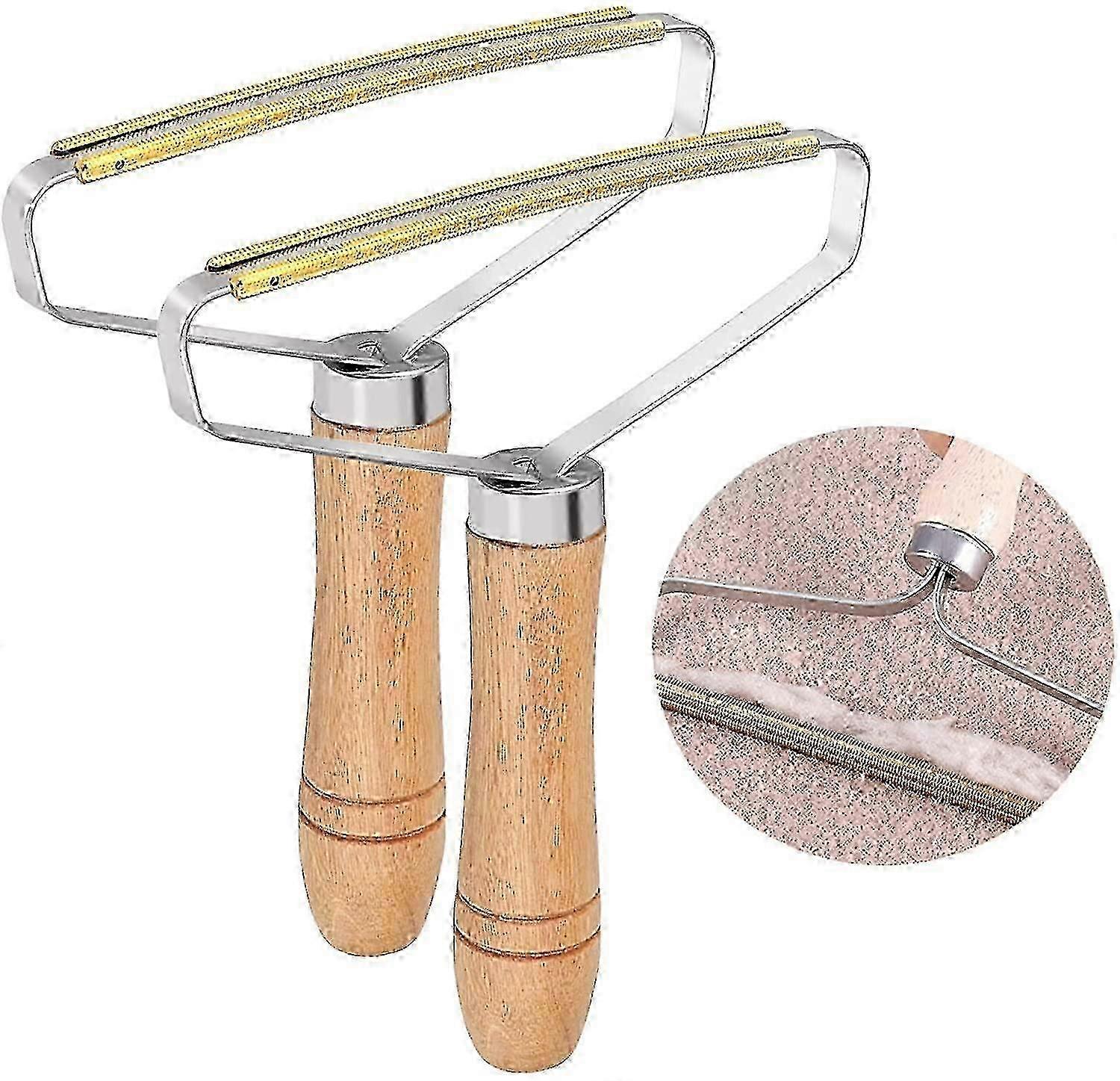 2 حزمة مزيل الشعر المحمولة، مزيل شعر الحيوانات الأليفة، المحمولة مزيل الوبر، فرشاة السجاد، وتستخدم لإزالة الغبار وشعر الحيوانات الأليفة من الملابس، والبطانيات، والأرائك