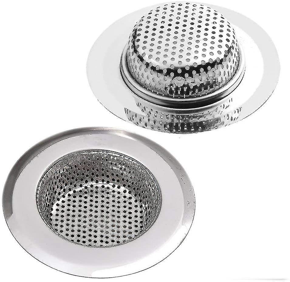 2pcs Stainless Steel Kitchen Drain Sink Filter Strainer