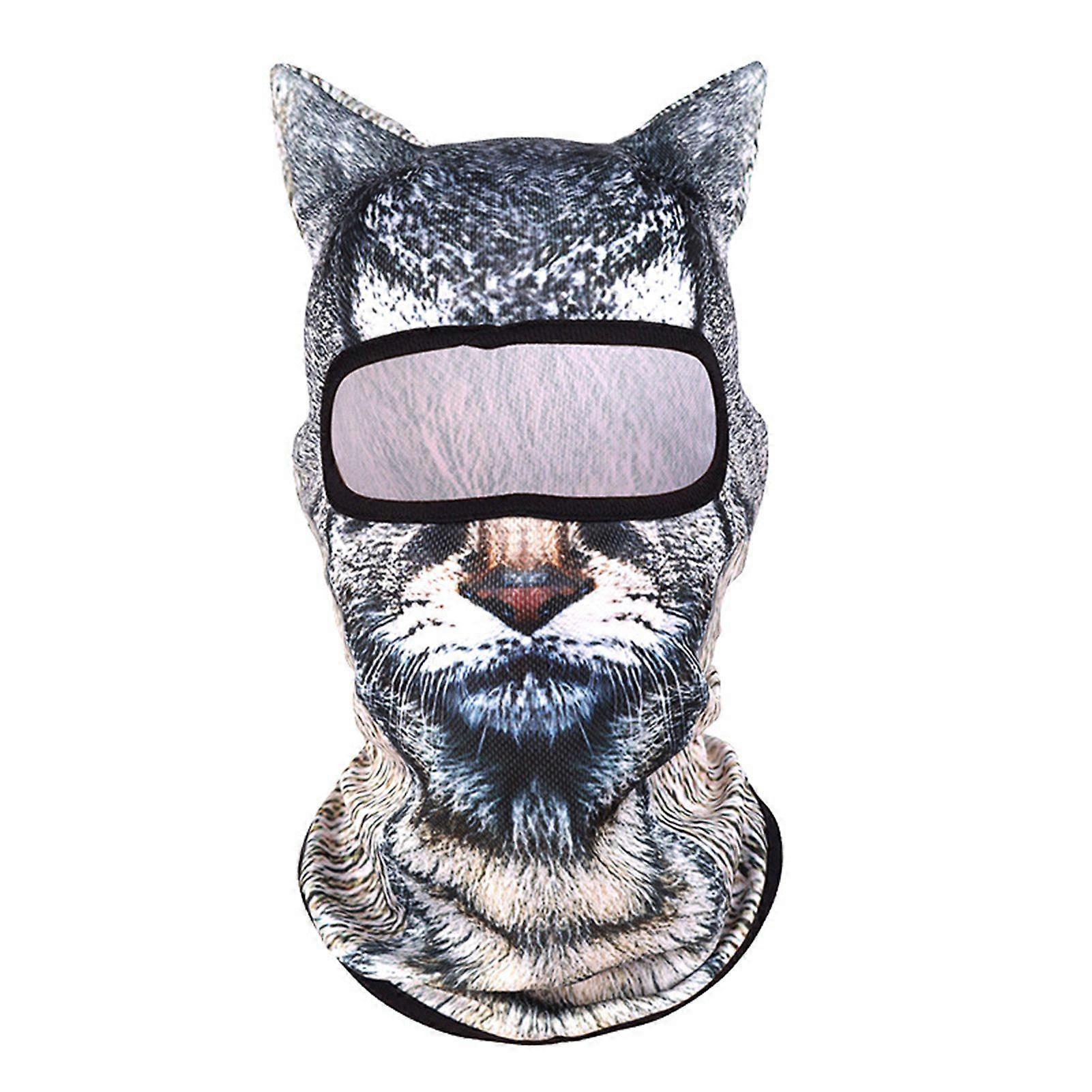 3D Animal Balaclava Face Mask Cute Full Face Hood Mask Breathable Full Face Head-Shield for Outdoor Activities