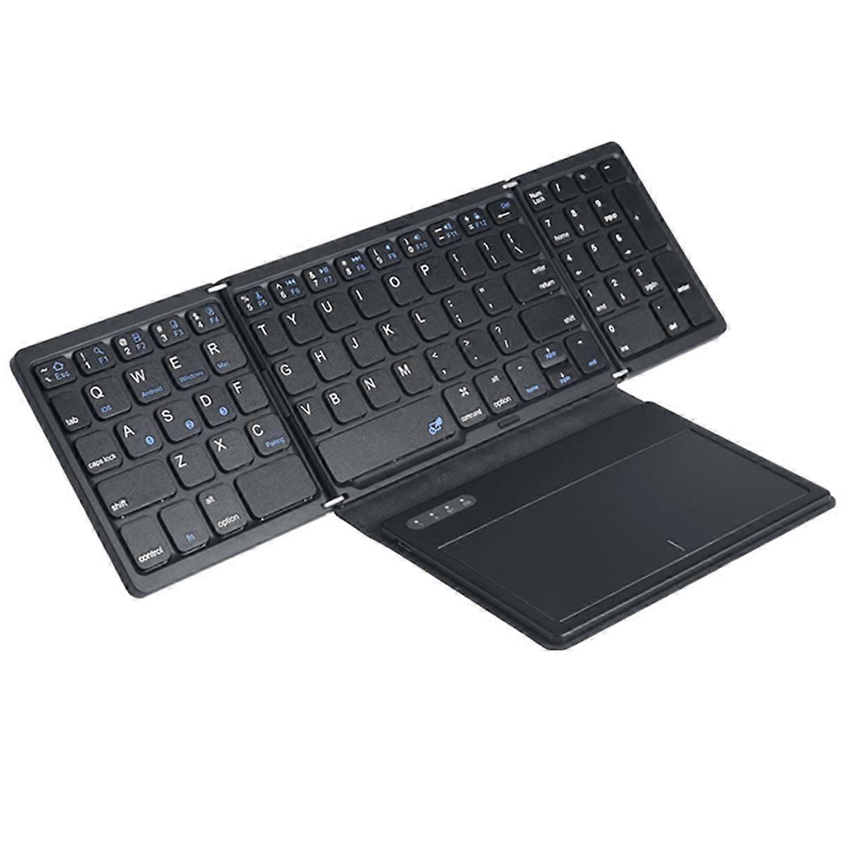 Foldable Bluetooth Keyboard with Touchpad Pocket Folding Keyboard for Laptop Tablet Wireless Rechar