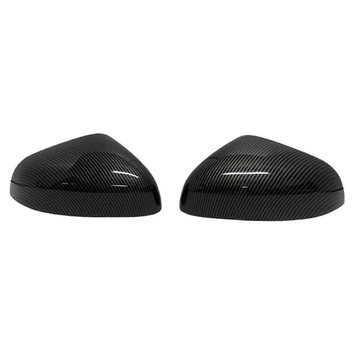 Rear View Mirror Cover Trim Side Door Wing Mirror Housing for Fiesta MK8 2019-2024 Carbon Fiber Pattern