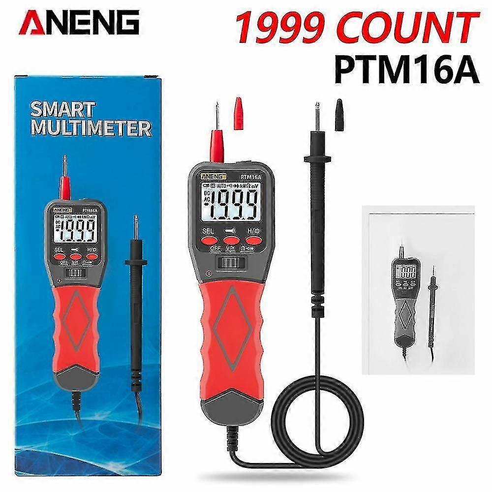 Aneng Ptm16a Digital Pen Meter Multimeter With Box 1999 Counts Display Ac/dc Voltage Current Resistance Auto Range Diode Tester