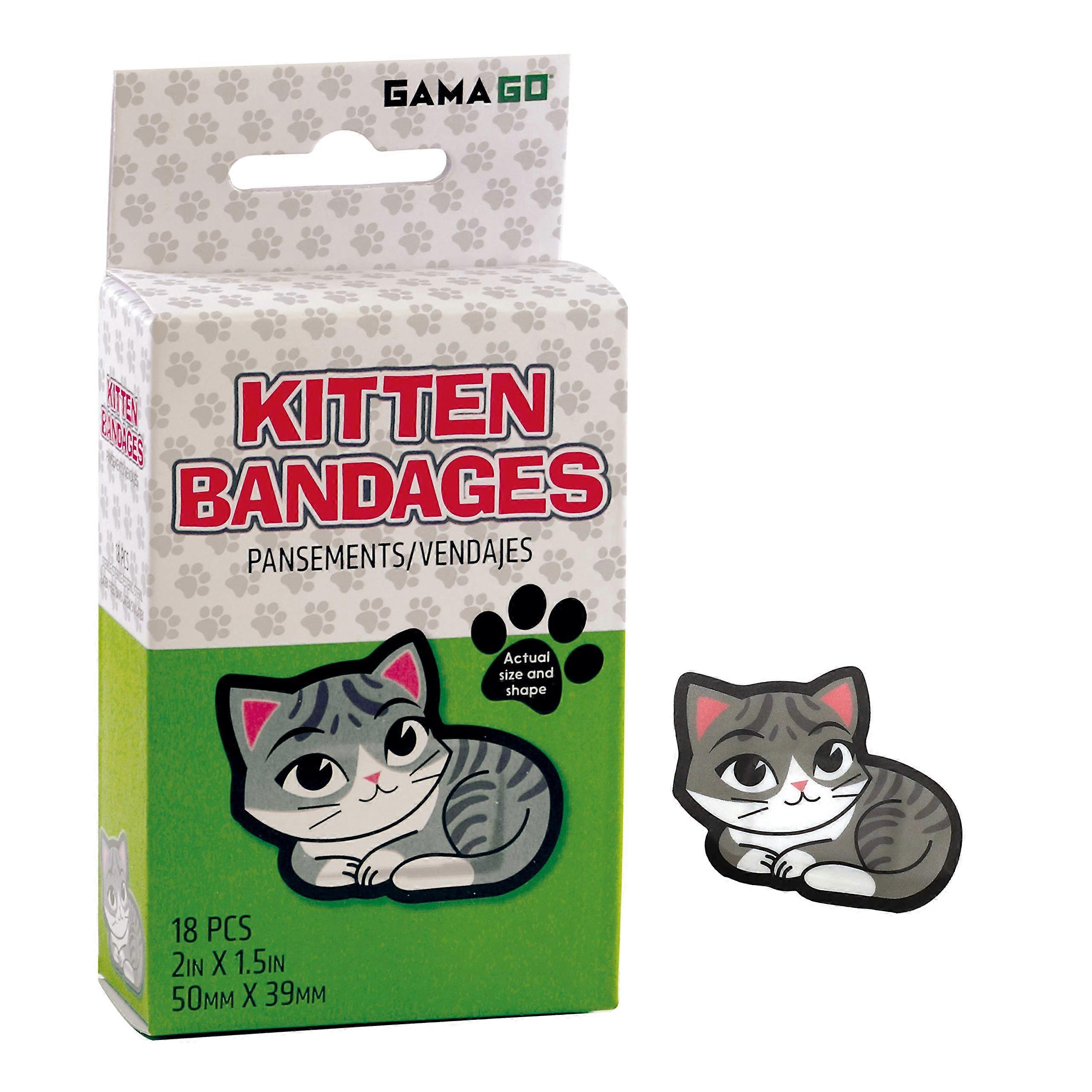 18 Bandages Kitten Bandages Sterile Latex-Free Easily Removable for First Aid Individually Wrapped