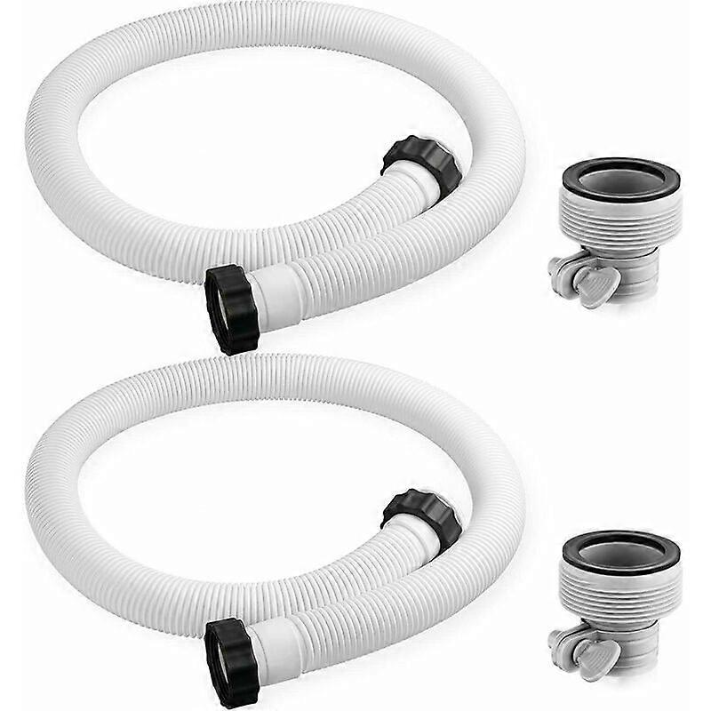 Intex Swimming Pool Hose Adapter, Replacement Filter Pump Fittings (2pcs)