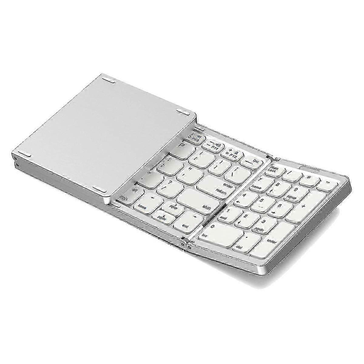 Teclado Bluetooth plegable, teclado inalámbrico recargable USB para Ios, Android, PC portátil con Windows