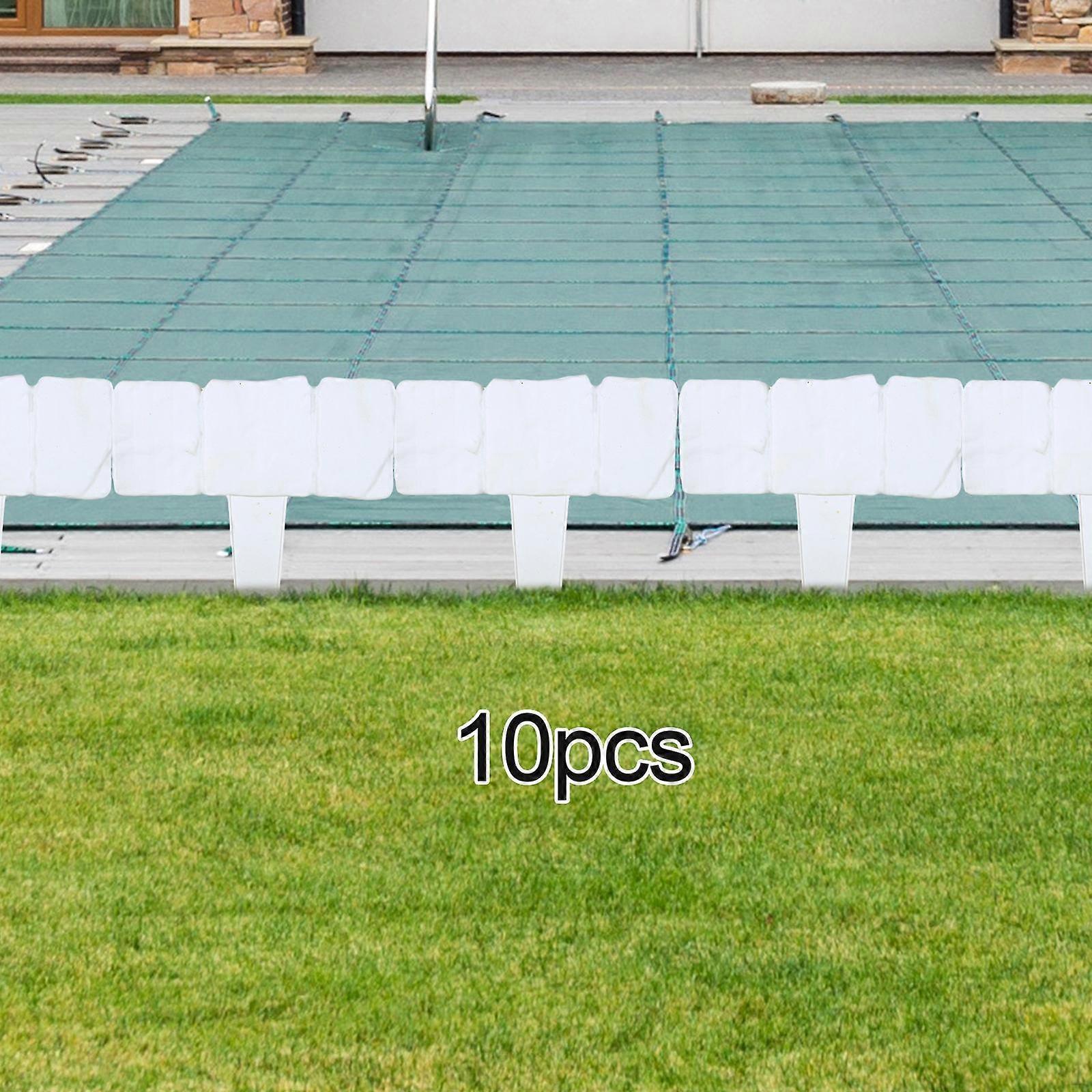 10 Pieces Garden Edging Borders Imitation Stone Fences Fencing for Balcony