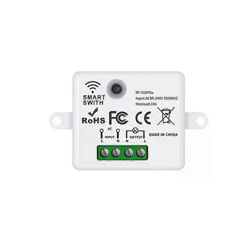 Interruttore della luce wireless RF 433MHz Pannello di controllo remoto wireless Mini modulo ricevitore relè 220V 10A per lampada luce Smart Home