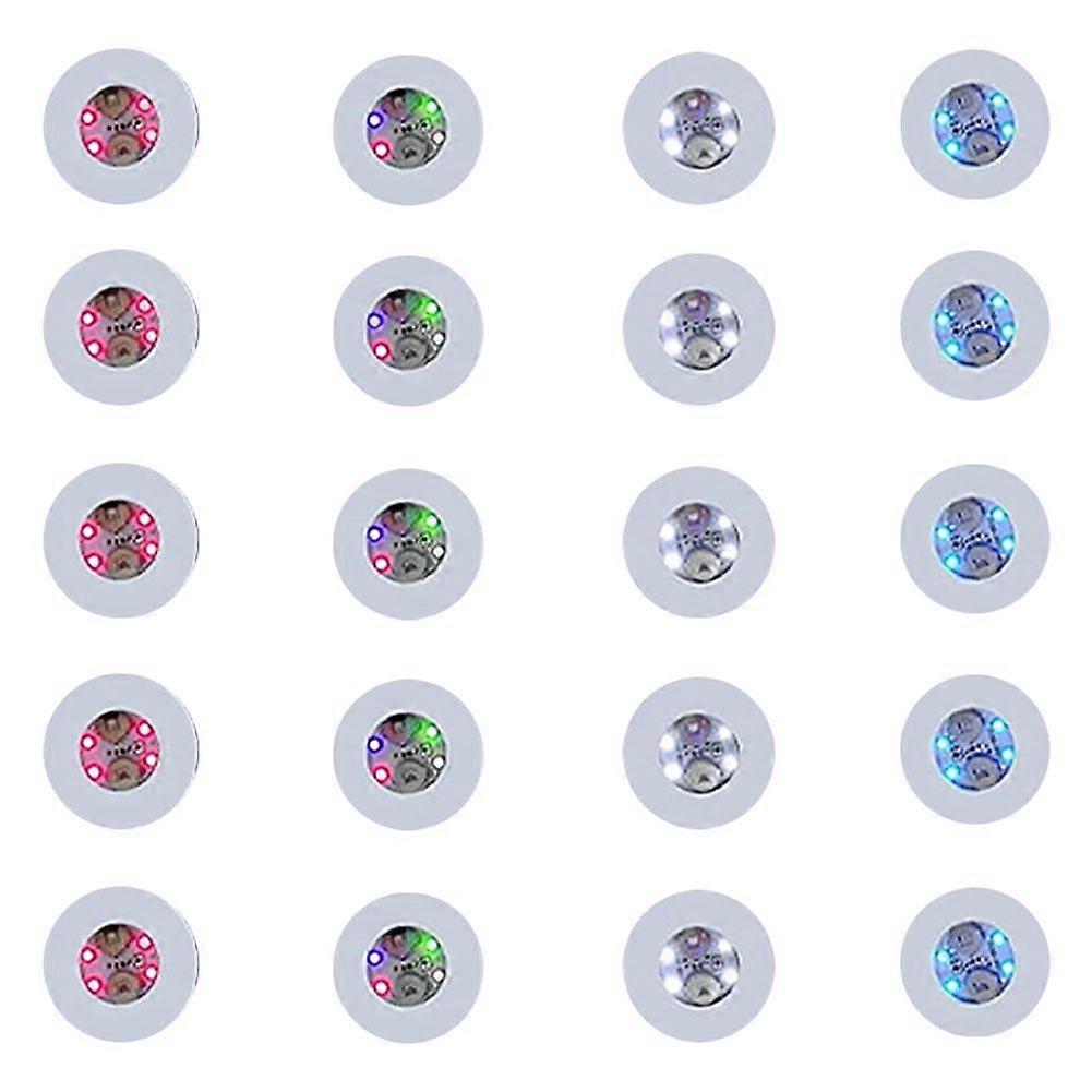 25 Pcs LED Coaster Round Flash Cup Mat Sticker Lights for Wine Liquor Bottle, Drinks , Bar