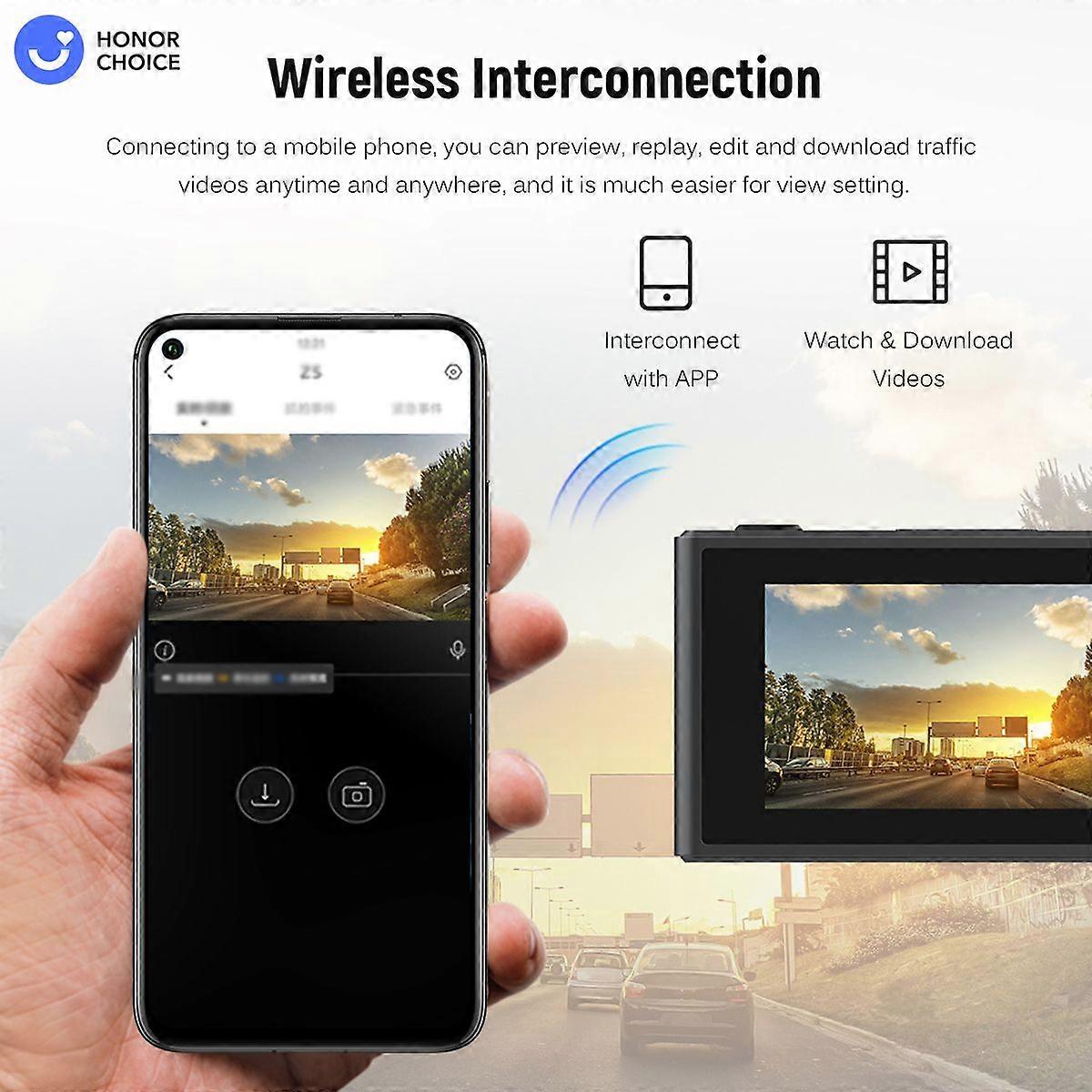 Nimova DDPAI Driving Recorder HISILICON Chip 1600P HD Video Recording HD 5 Megapixel Dash Cam Intelligent Voice Control Mobile Phone APP Interconnecti