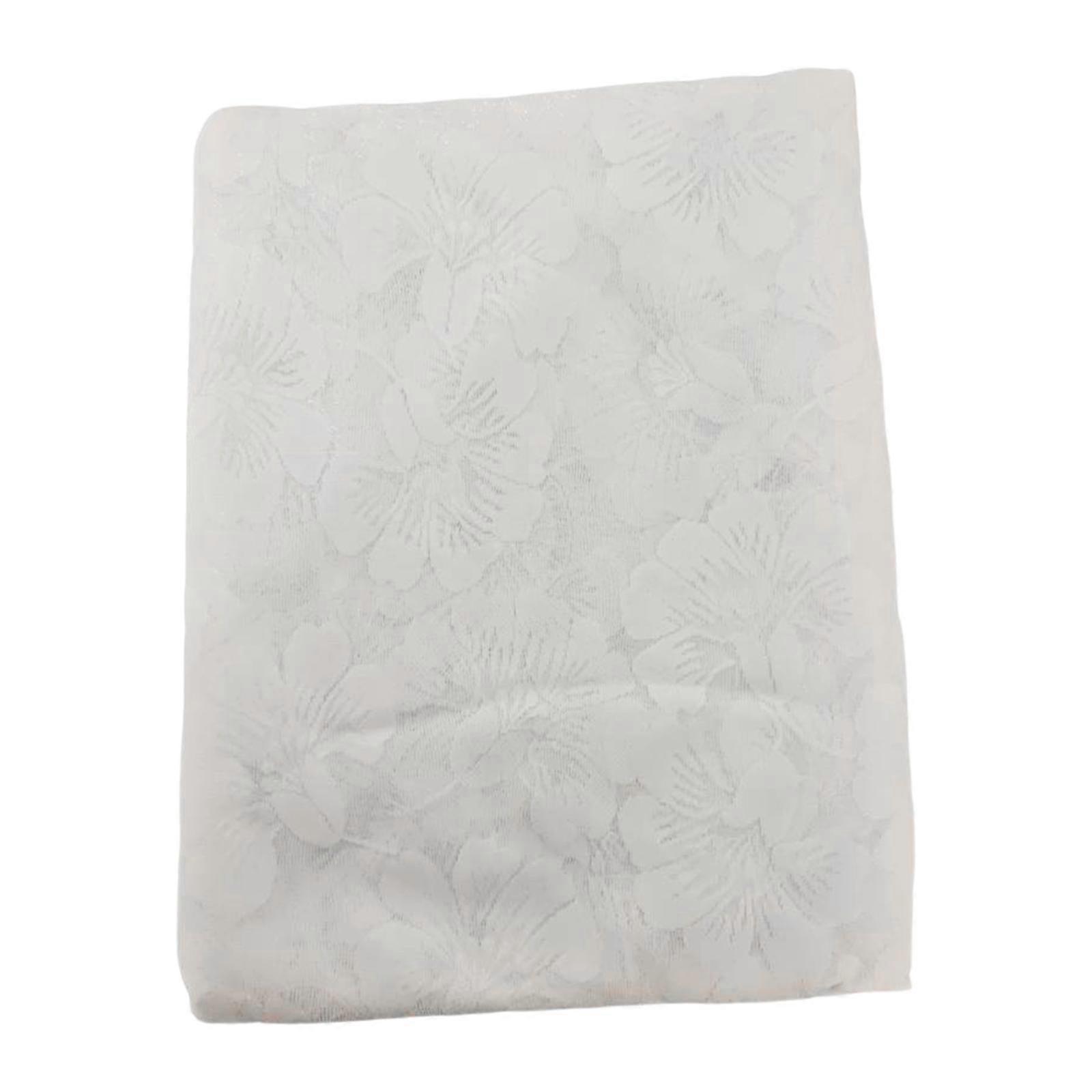 Kulatý bílý krajkový ubrus Rustikální obal na konferenční stolek pro kavárnu Dovolená Party