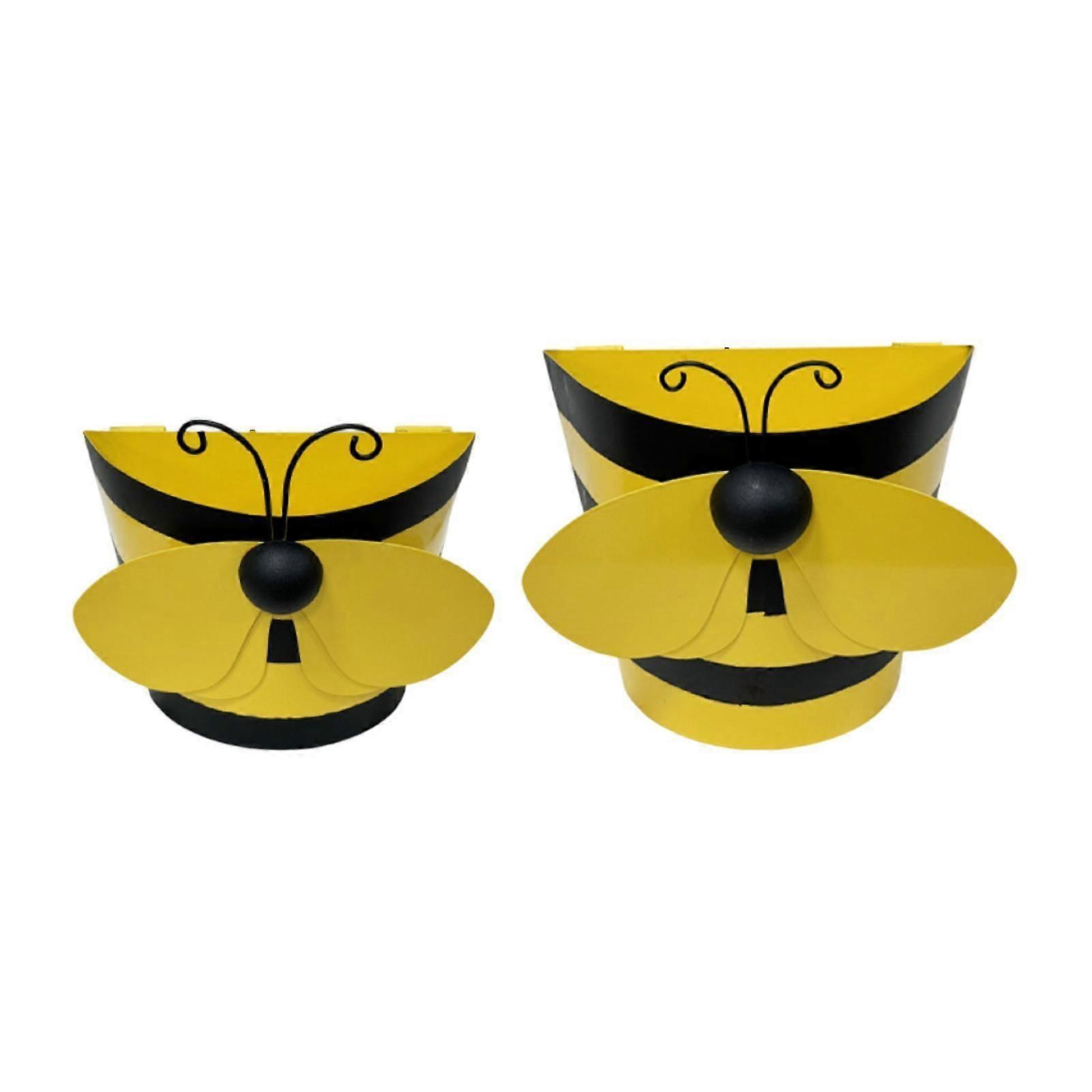 معلقة زهرة إناء حديقة ديكور وعاء نبات لسطح السفينة سياج الريف خارج الأصفر