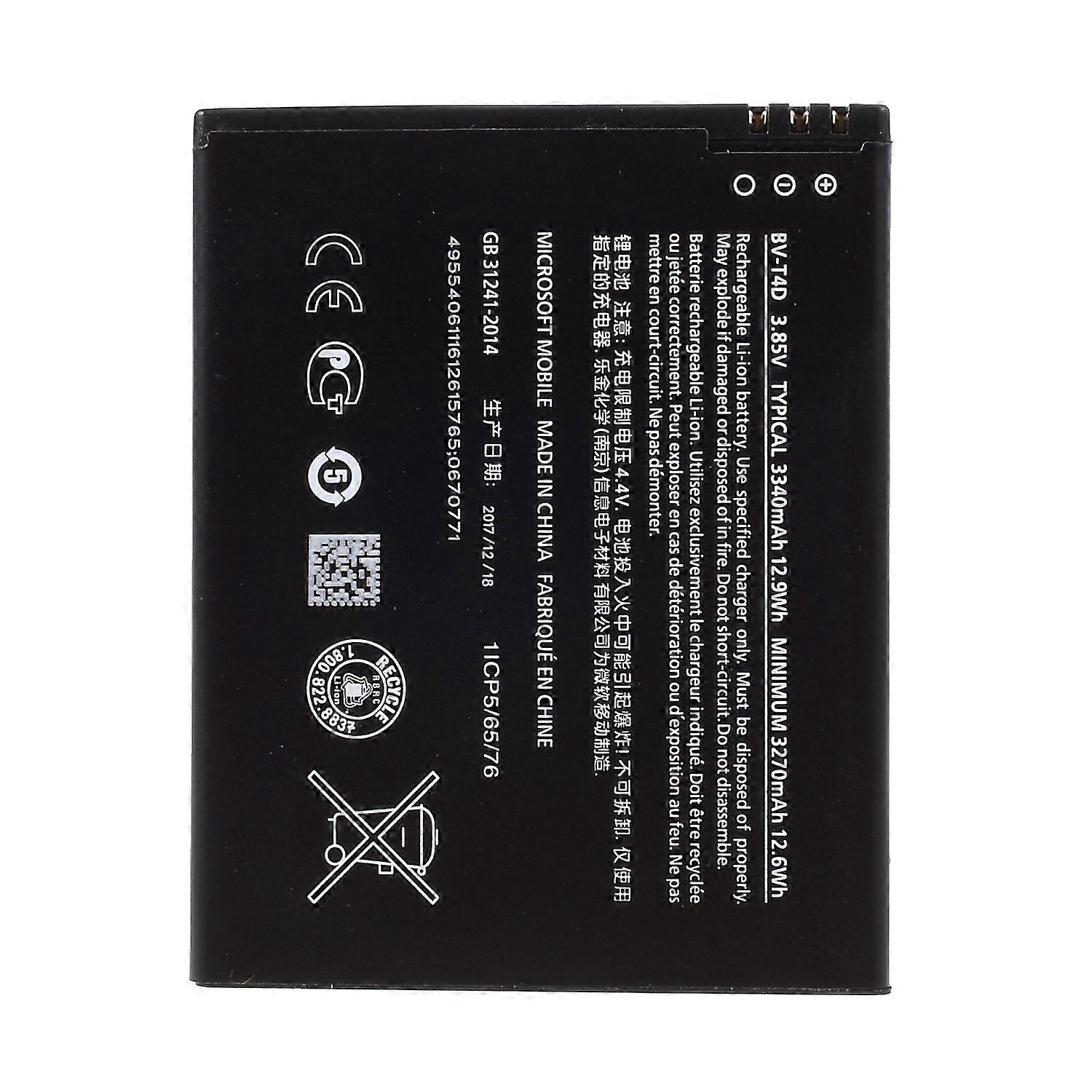 Pour la pièce de rechange de la batterie polymère Li-ion Microsoft Lumia 950 XL 3.85V 3270mAh (Encode : BV-T4D)