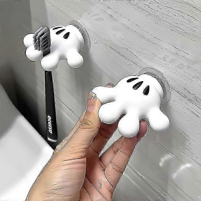 קל להתקנה, מחזיק מגבות ומברשת שיניים חמוד המותקן על קיר דקל - מושלם מתאים לחדרי אמבטיה לילדים, אידיאלי מתאים לאחסון משפחתי ל-4 אנשים Solut