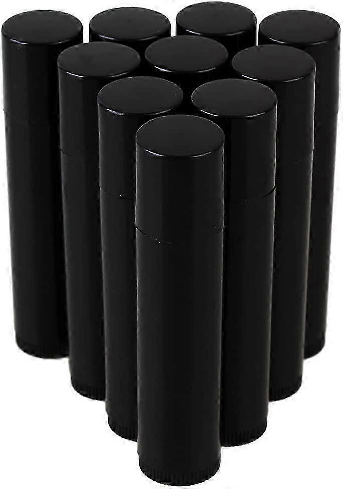 50pcs 5 ml Empty Black Plastic Lipstick Tube Container Lip Gloss Preserve Holder with CapBlack