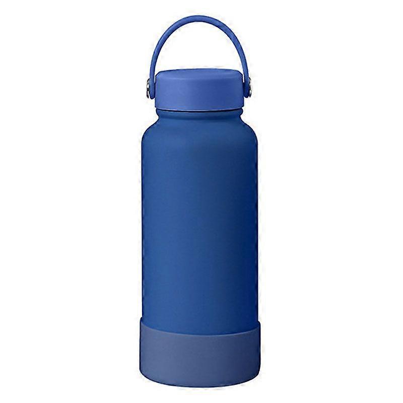 32oz Vacuum Insulated Stainless Steel Water Bottle with Cup Lid,Leak Proof BPA Free-Blue