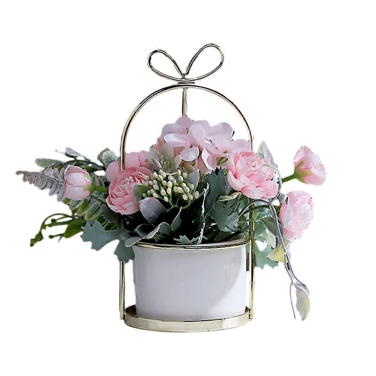 Hydrangea Flowers, Artificial Flowers, Silk Pot Plant