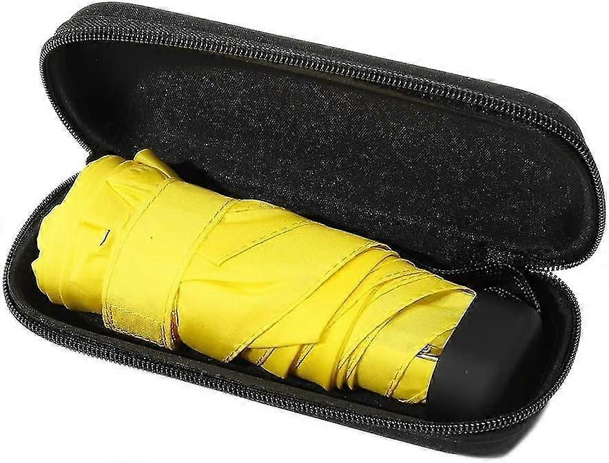 Mini Pocket Umbrella With Waterproof Case Windproof Folding Compact Travel