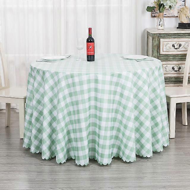 Modern rutig bordsduk polyester rund duk för tebord matskydd heminredning