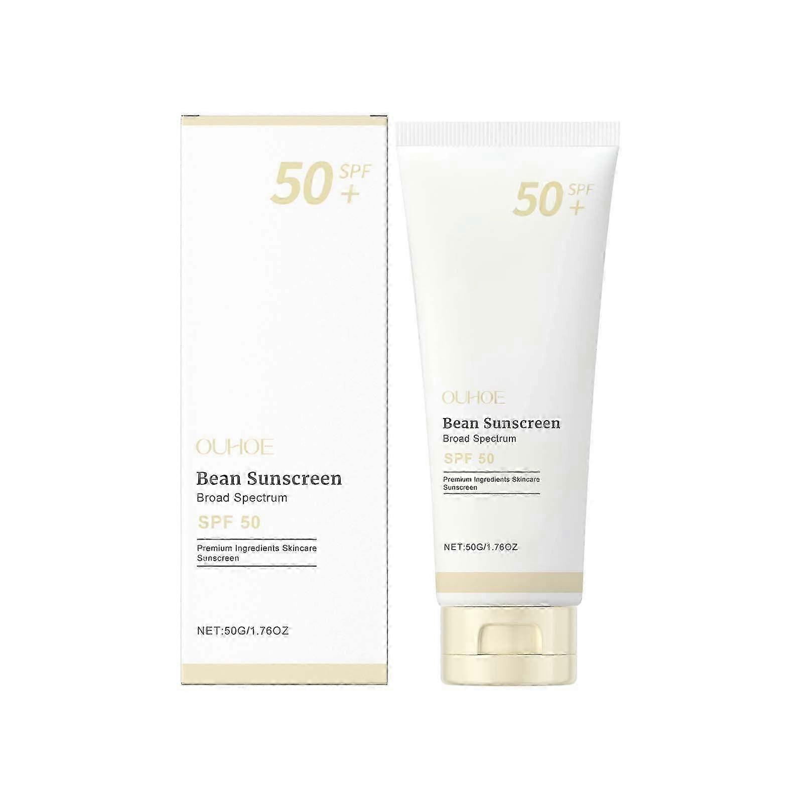 Bean Sunscreen SPF 50 Airy Texture Type For Face Korean Skin Care Gentle Moisturizing Protective Cream Outdoor Protection Moisturizing Refreshing Text