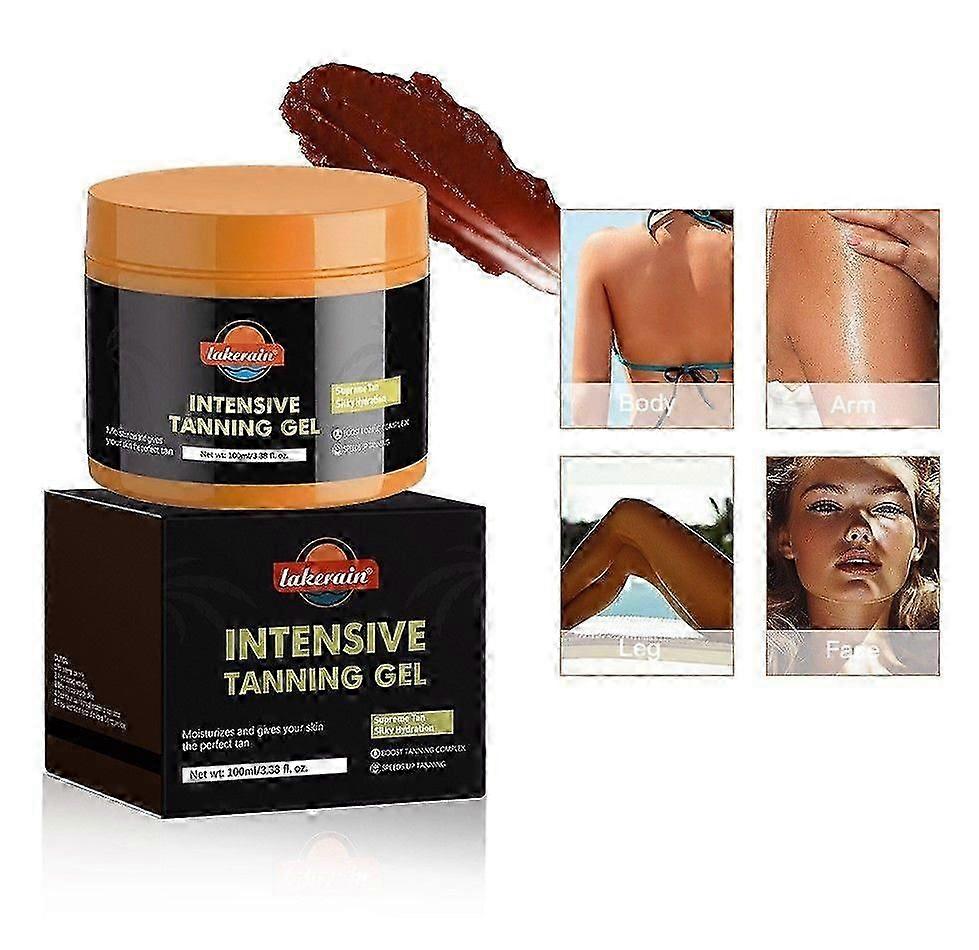 Carroten Intensive Tanning Gel - Instant Tan Enhancer - Tan Accelerator with Coconut Oil and Vitamin A & E - Sunbed Tanning Accelerator for Moisture a