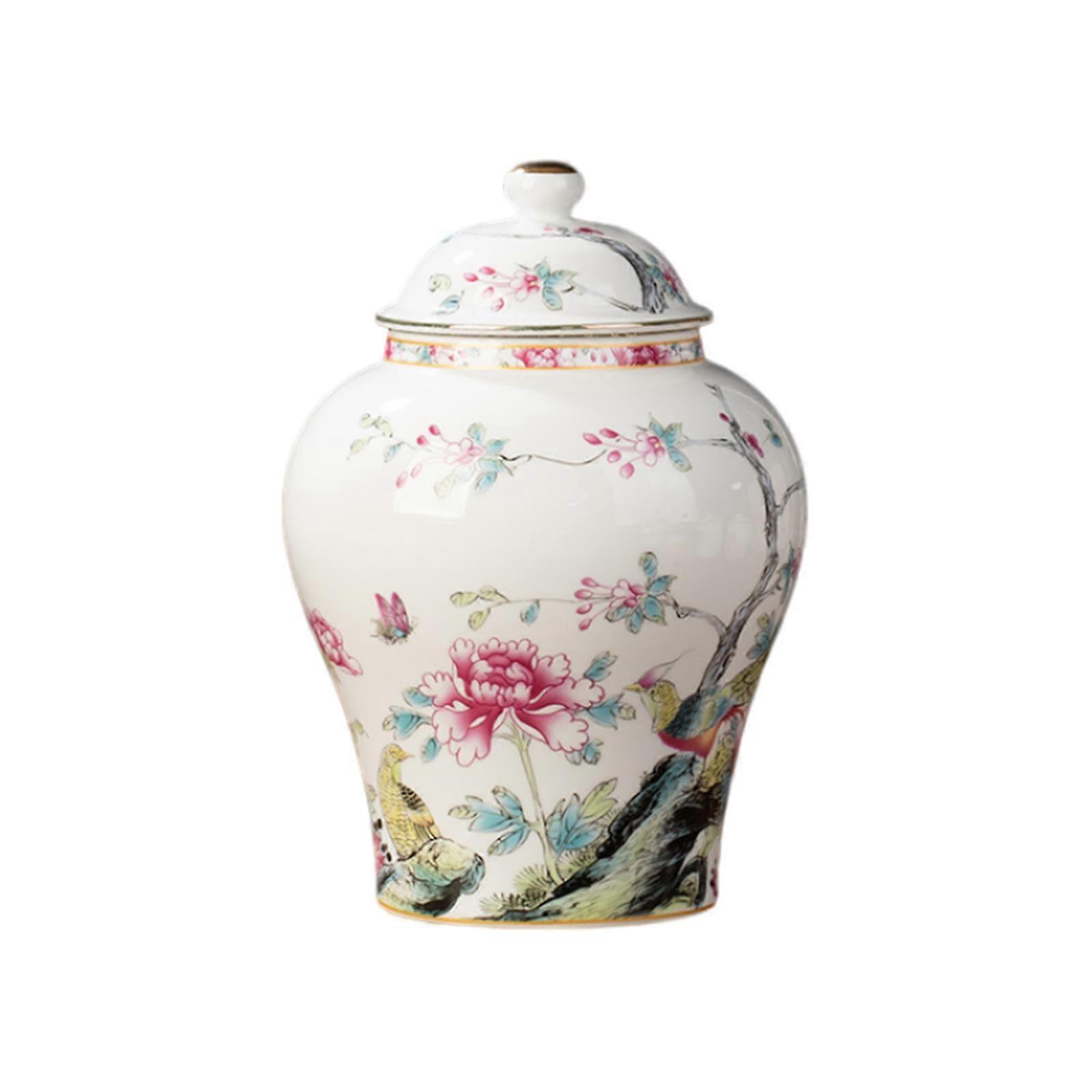 Ceramic Tea Storage Jar Ginger Jar Glazed Versatile Small and Delicate for Tea,
