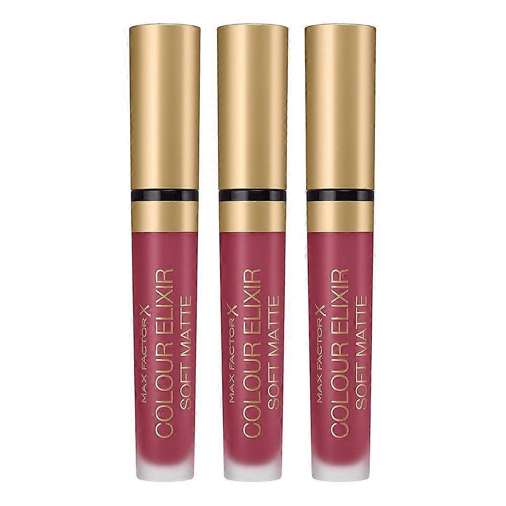 3 x Max Factor Colour Elixir Soft Matte Liquid Lipstick - 035 Faded Red
