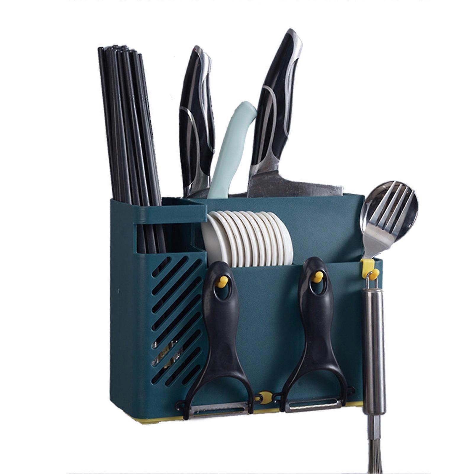 Cutlery Holder Multifunctional Wall Mounted Chopsticks Drying Rack for Home Kitchen