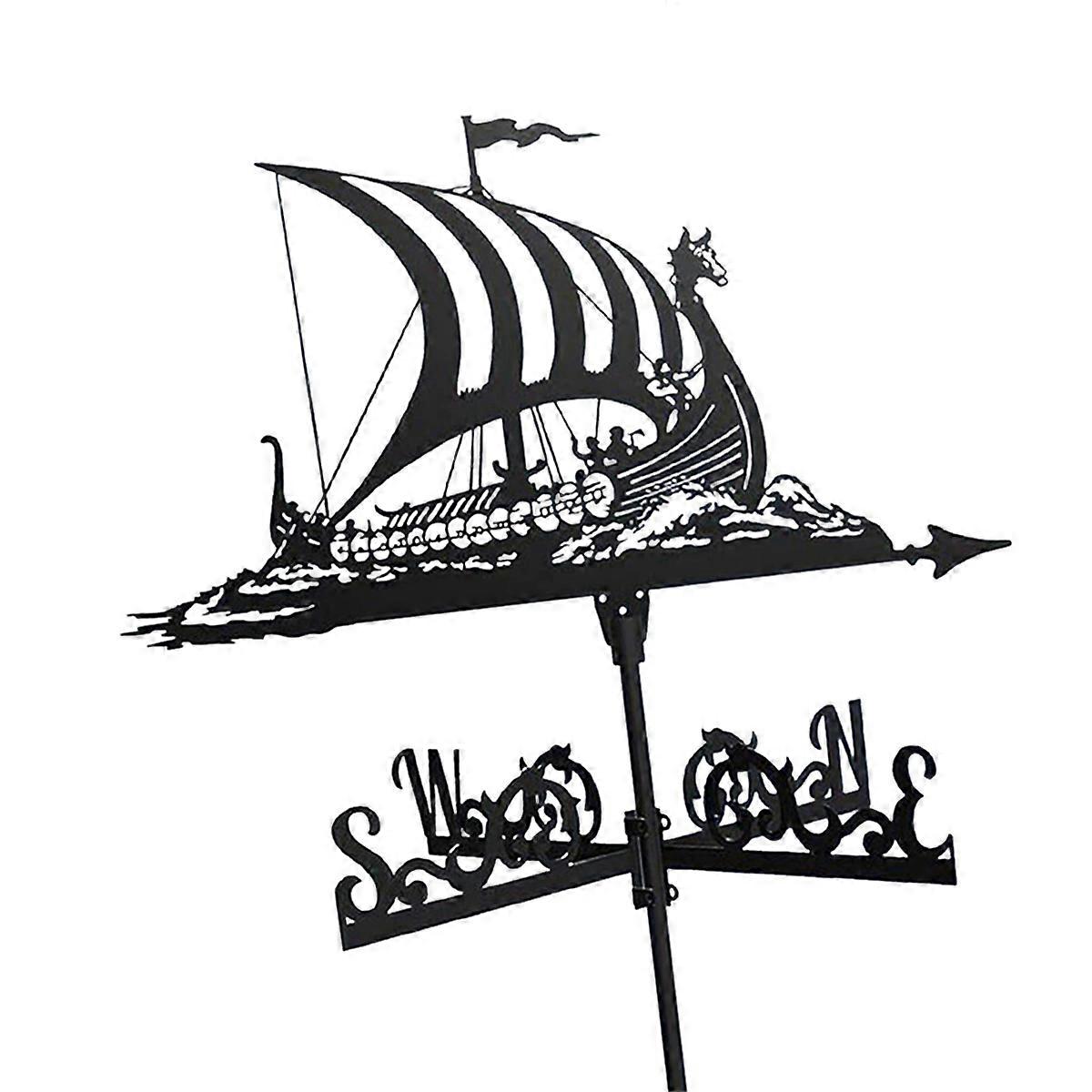 Metal Weather Vane Vintage Pirate Ship Wind Vane Wind Direction
